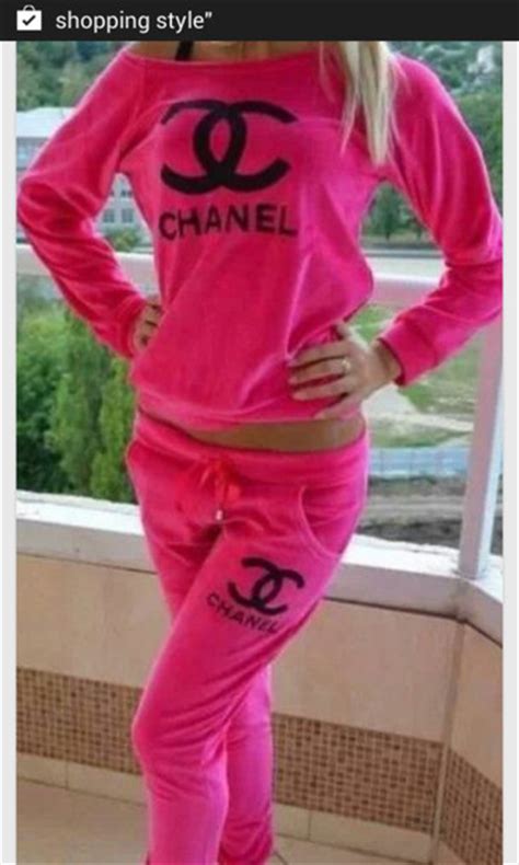 jumpsuit pink chanel|chanel sweatpants black and white.